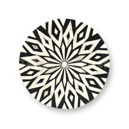 Kaleidoscope Design Bone Inlay Tabletop made with mdf/ply & real bone inlay  for Living room | Home Decor | Interior Styling