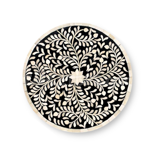 Classic Flower Design Bone Inlay Tabletop made with mdf/ply & real bone inlay  for Living room | Home Decor | Interior Styling