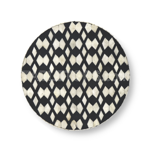 Moroccan Design Bone Inlay Tabletop made with mdf/ply & real bone inlay  for Living room | Home Decor | Interior Styling