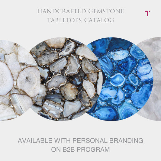 Gemstone Table Top Catalog | Agate Table Tops | Real Stone Table Tops | Handmade Tabletops | Bespoke Tabletops | Luxury Tabletops